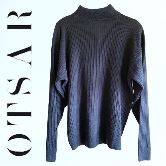 2/$25- OTSAR Navy Mock Turtleneck - Picture 3 of 3